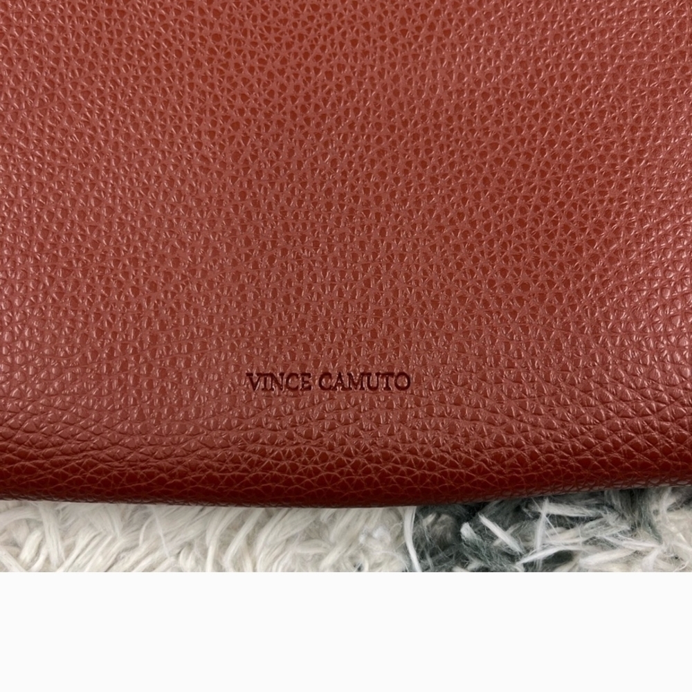 Vince Camuto Tan and Black Leather Tote - Picture 3 of 8